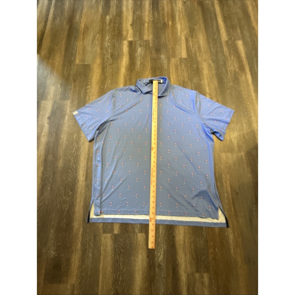 RLX Ralph Lauren Men's XXL Performance Polo Shirt Fishing Flamingo Blue - Picture 9 of 12